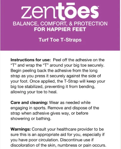 Turf Toe Moleskin T-Straps