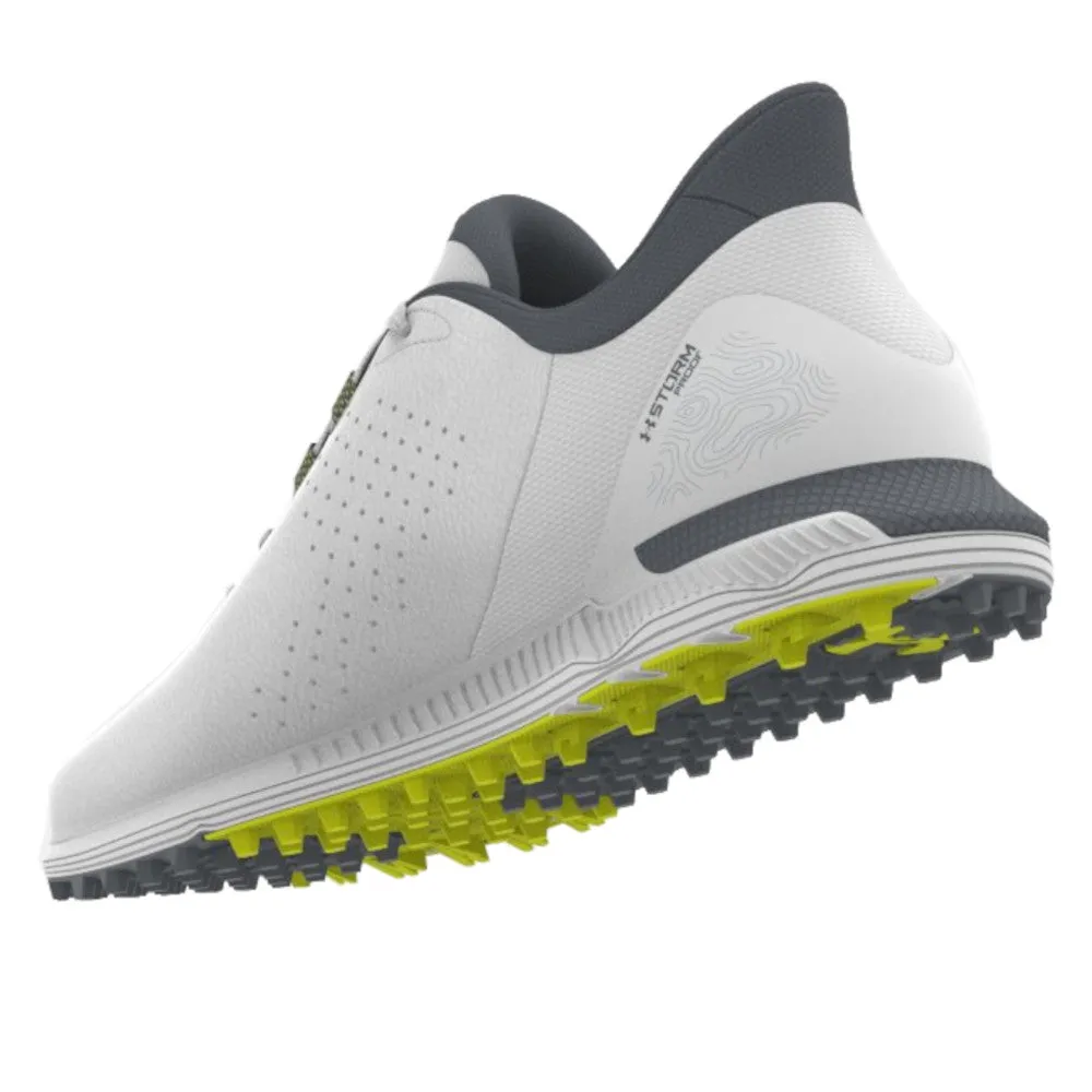 Under Armour Drive Fade Spikeless Waterproof Shoes - White/White/Titan Gray