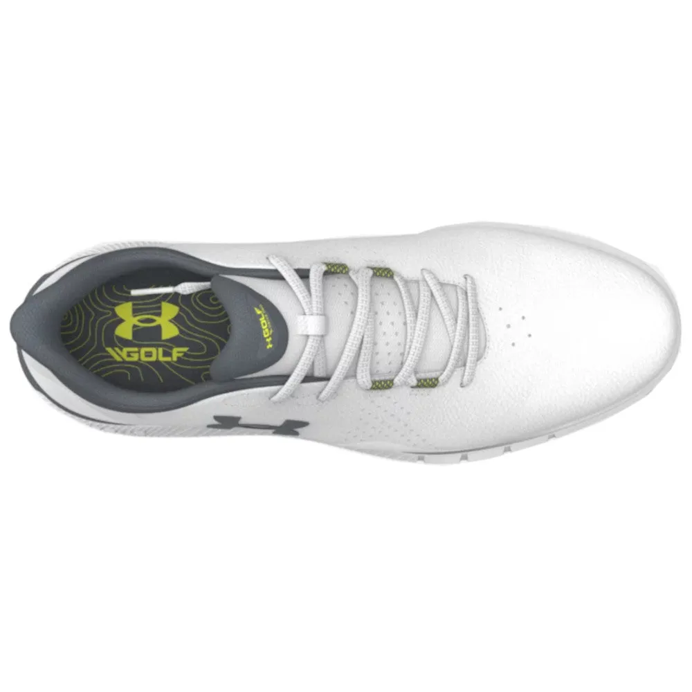 Under Armour Drive Fade Spikeless Waterproof Shoes - White/White/Titan Gray