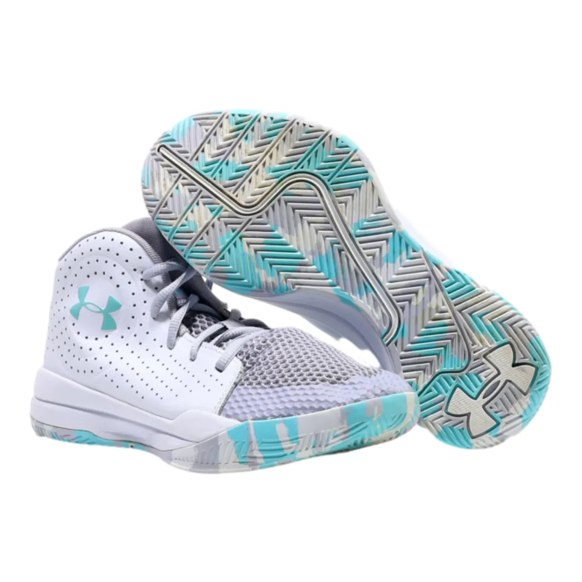 UNDER ARMOUR Sneaker Trainers Blue Synthetic Boys UK 4