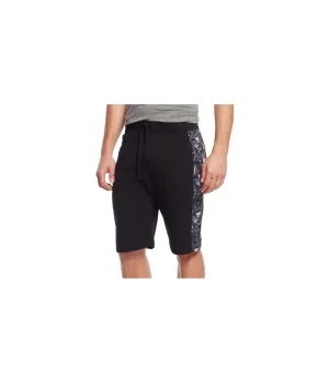 Univibe Mens Floral Mesh Panel Athletic Sweat Shorts, TW1