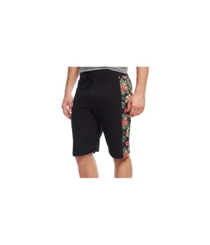 Univibe Mens Floral Mesh Panel Athletic Sweat Shorts, TW2