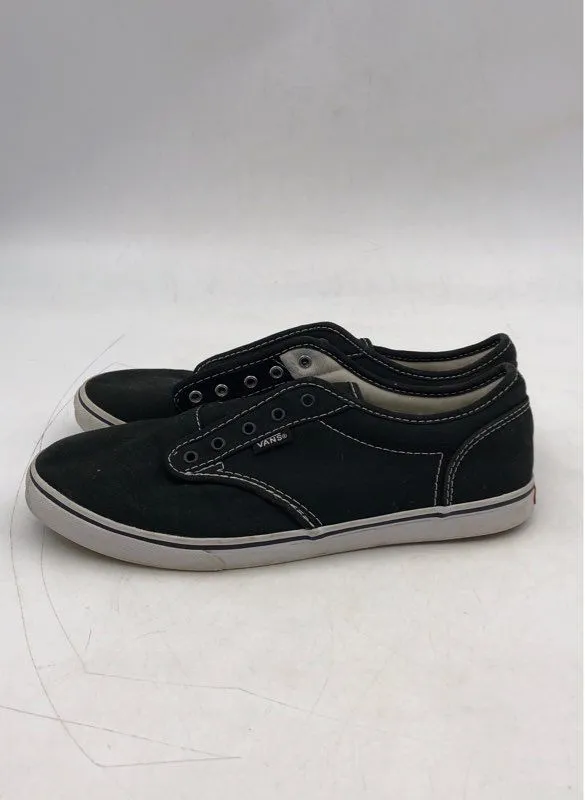 Vans Women's Black Low-Top Lace-Up Athletic Shoes - Size 8.5