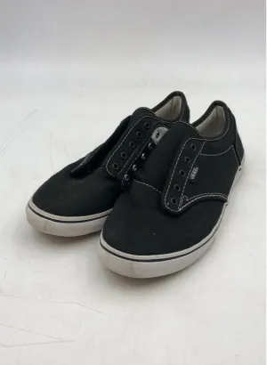 Vans Women's Black Low-Top Lace-Up Athletic Shoes - Size 8.5