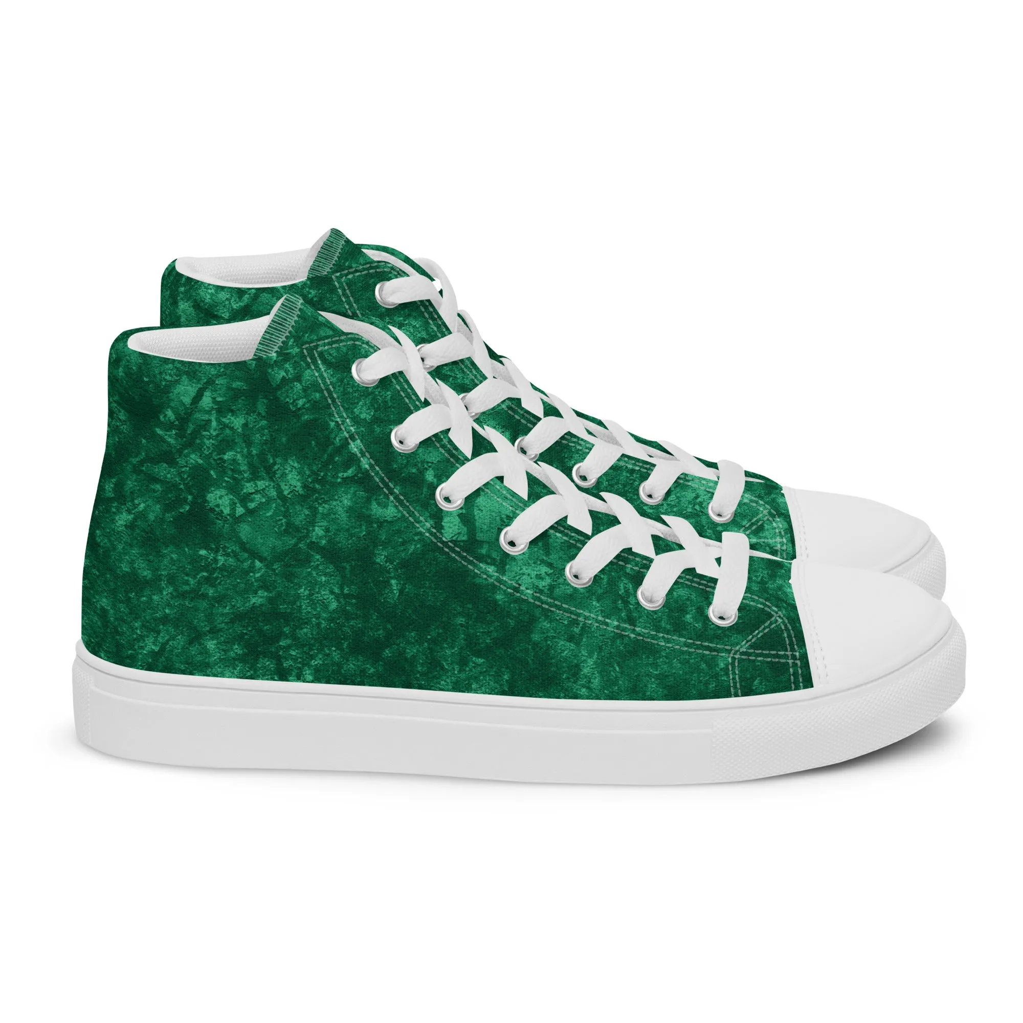 Women’s Green high top canvas shoes