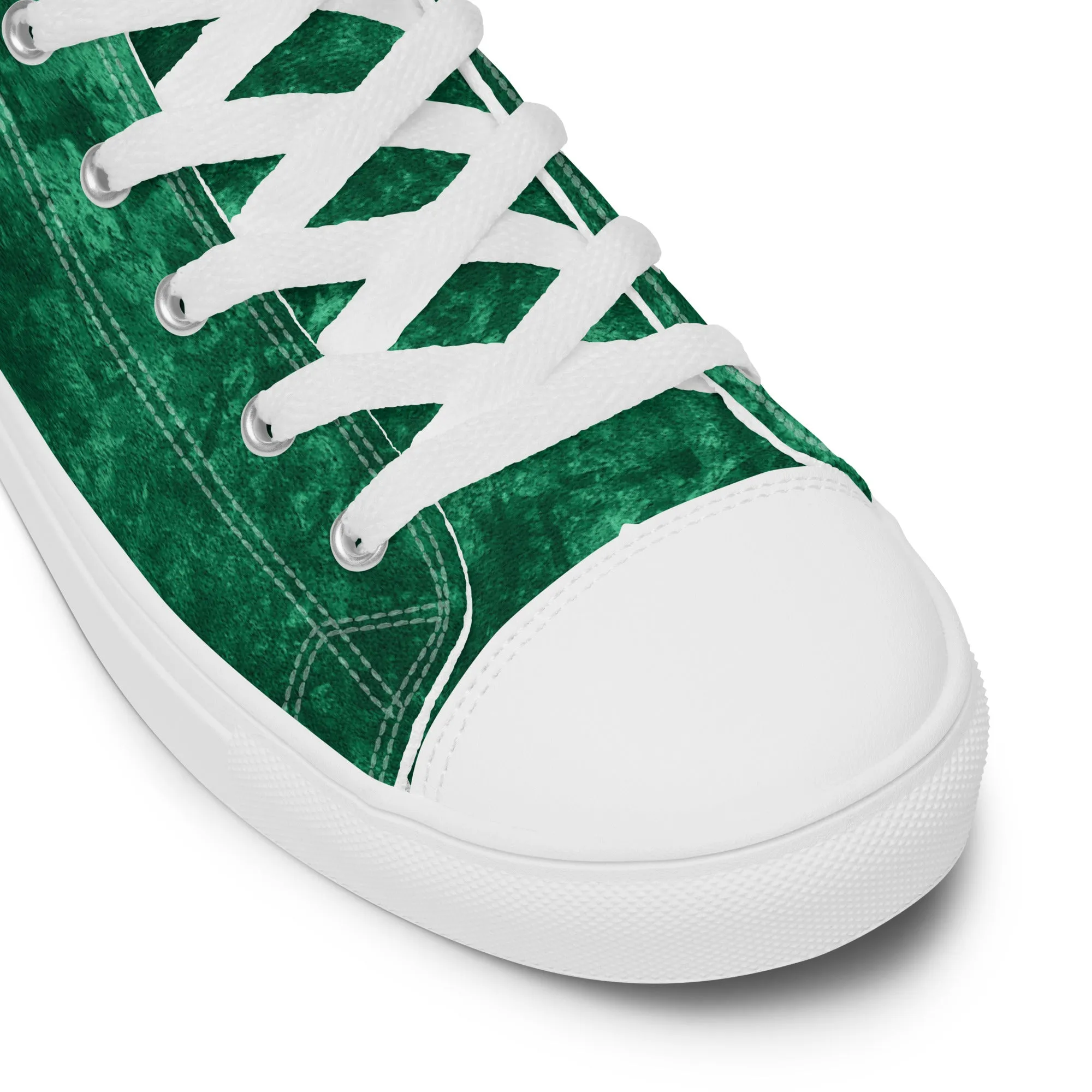 Women’s Green high top canvas shoes