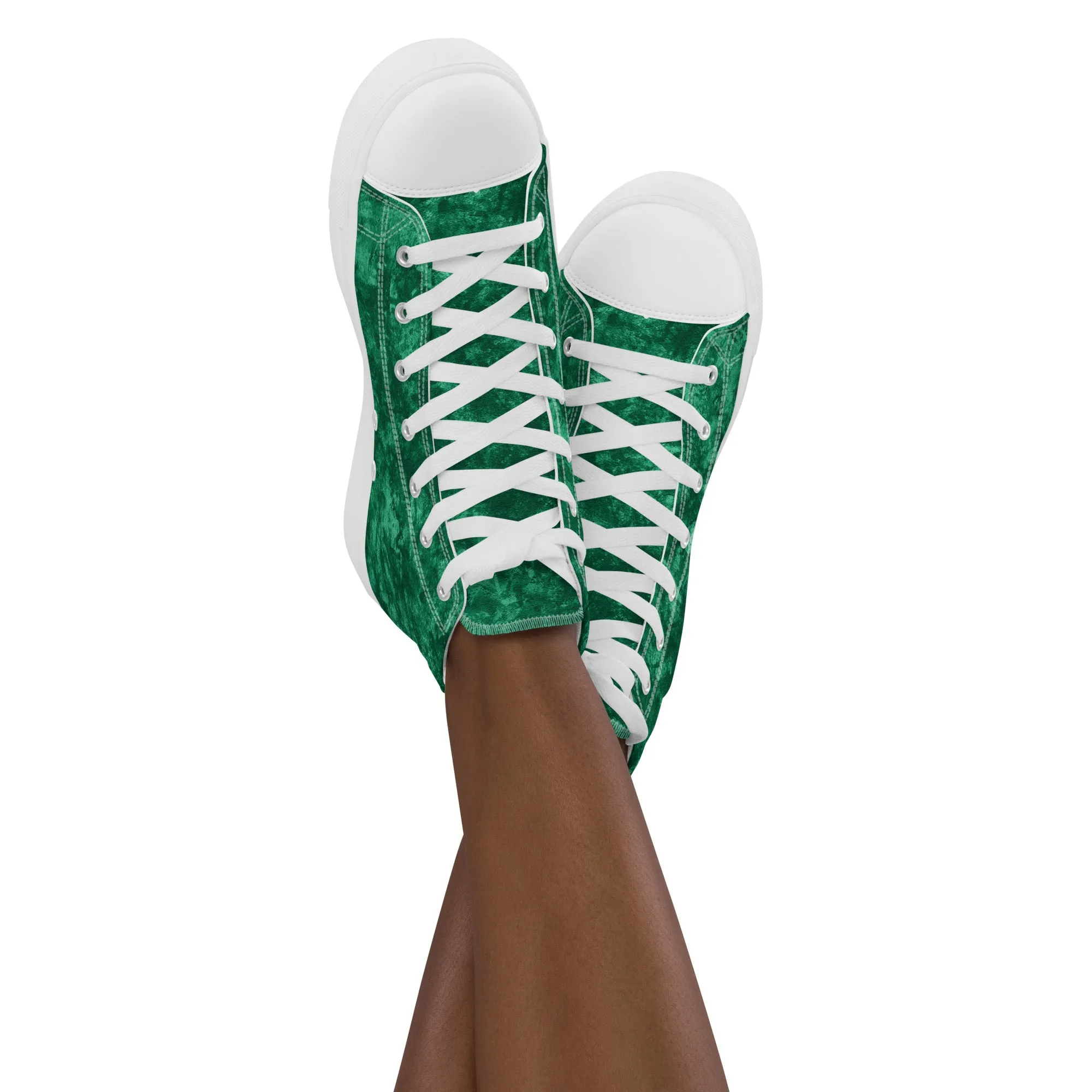 Women’s Green high top canvas shoes