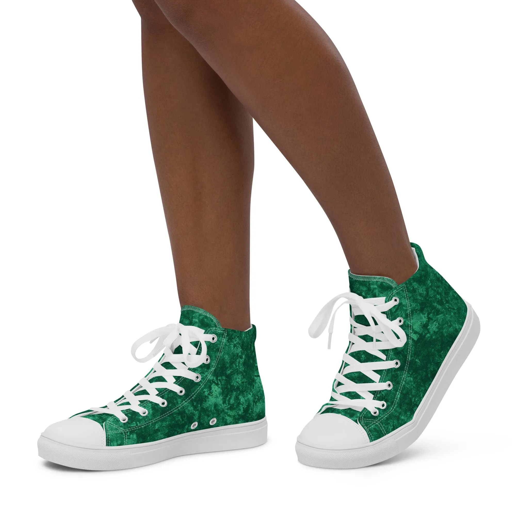 Women’s Green high top canvas shoes