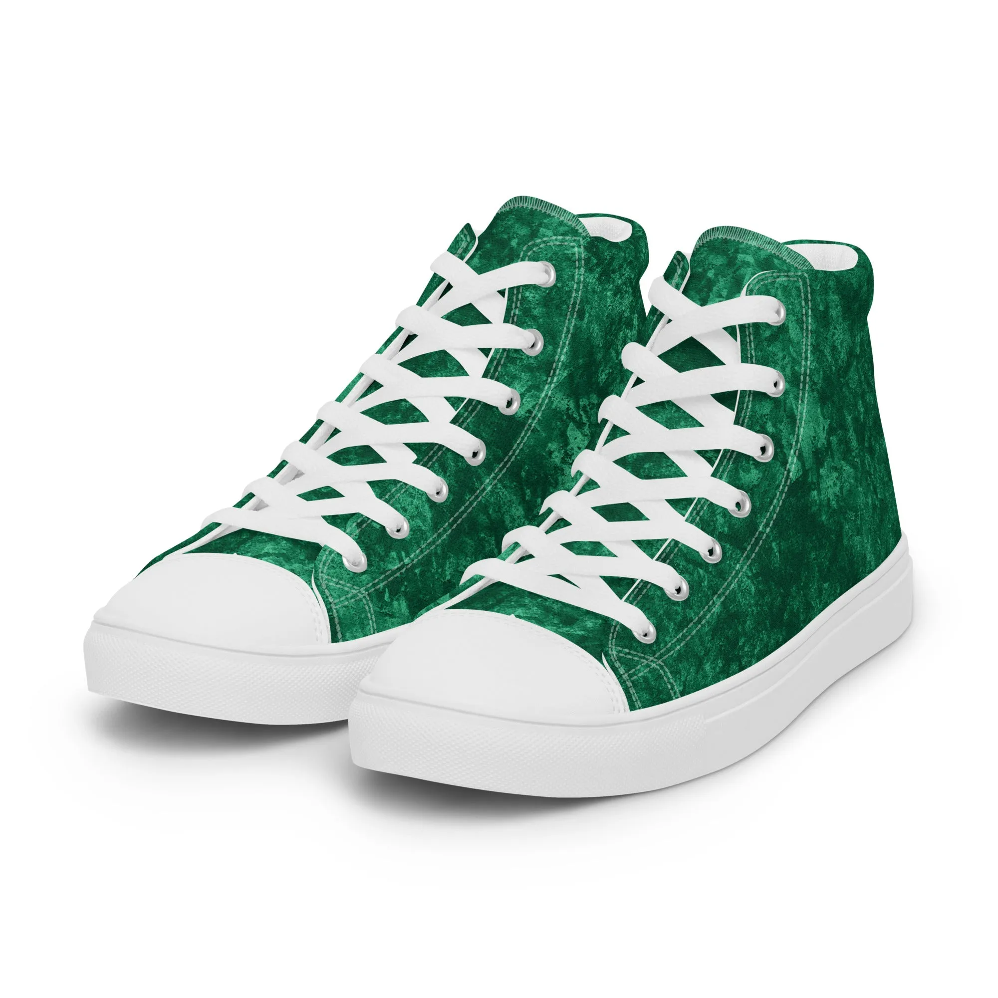 Women’s Green high top canvas shoes