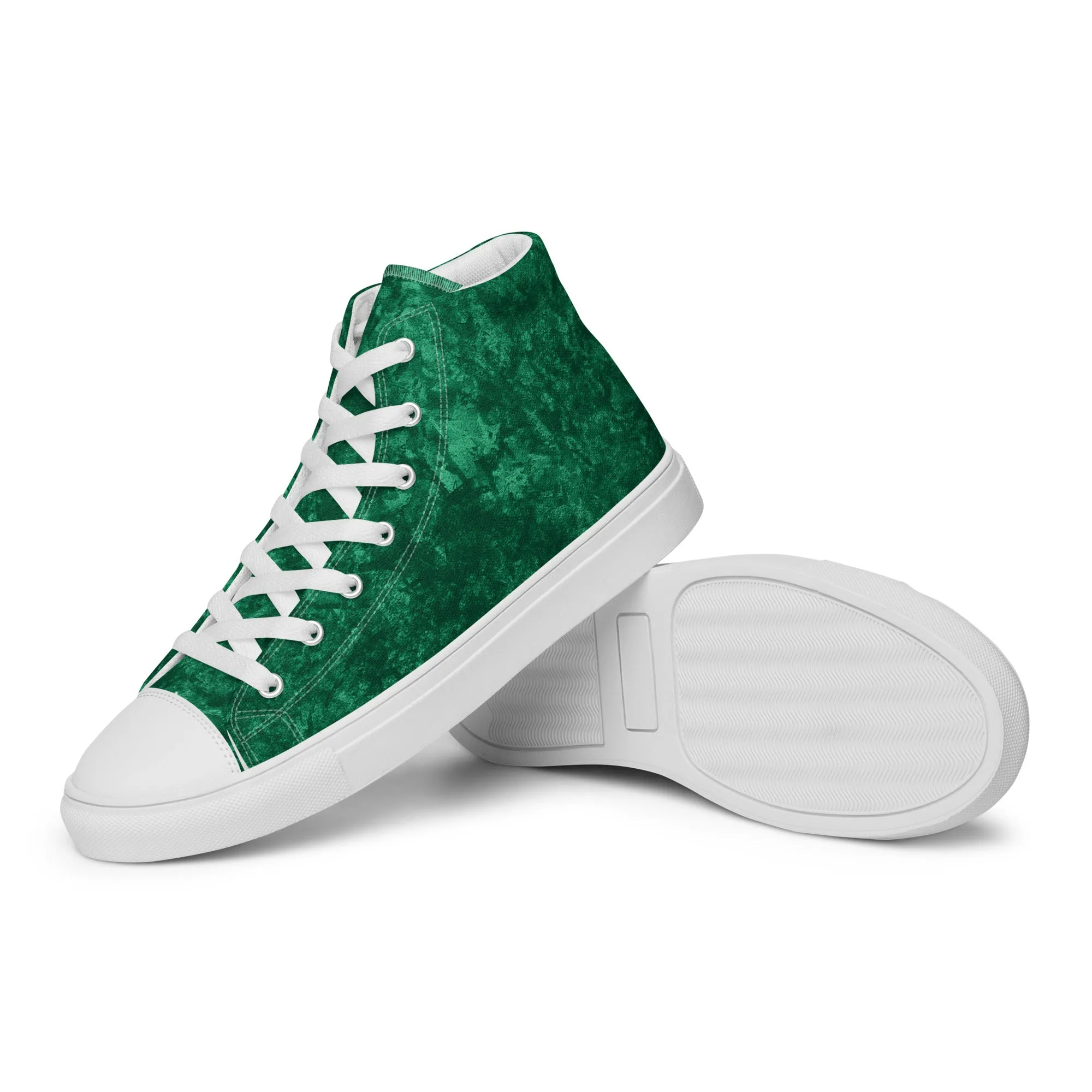 Women’s Green high top canvas shoes